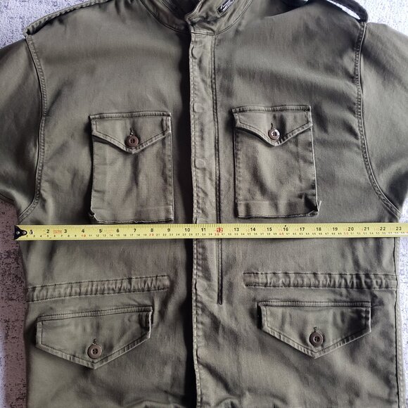 Army Olive Green William Rast Sires Utility Jacket w/ Hood - Picture 12 of 16